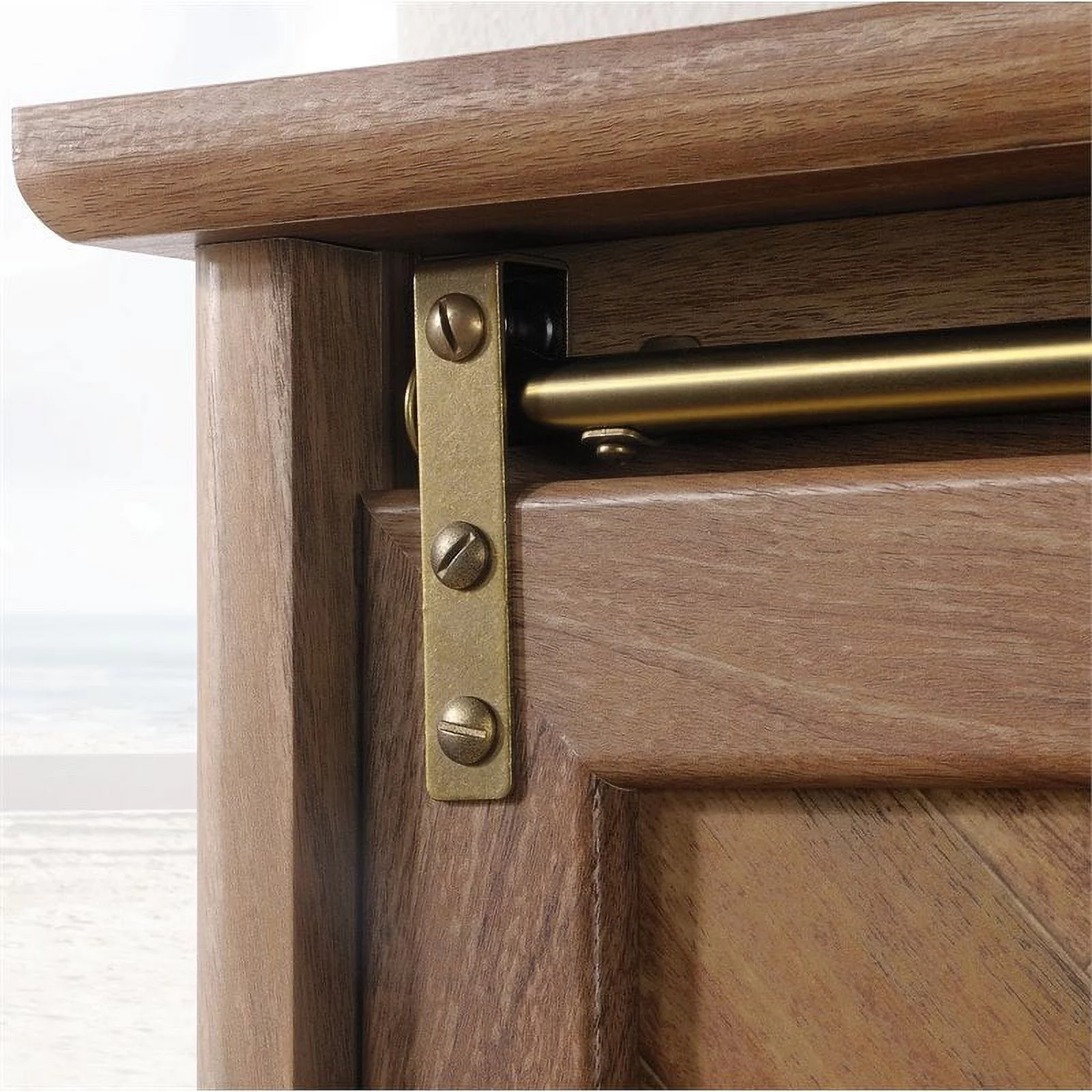 Pemberly Row Wood Storage Cabinet in Sindoori Mango Brown