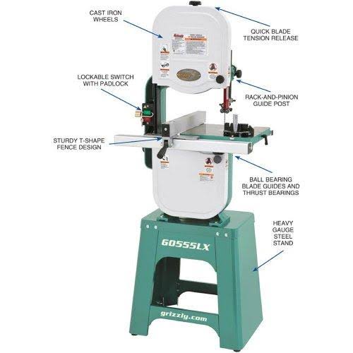 Grizzly G0555X 14x22 Extreme Series Bandsaw