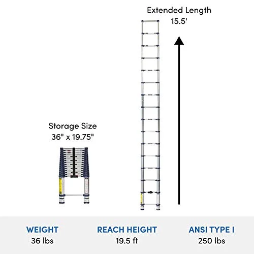 Xtend + Climb Telescoping Ladder,Extended 15 ft. 6" H  785P+