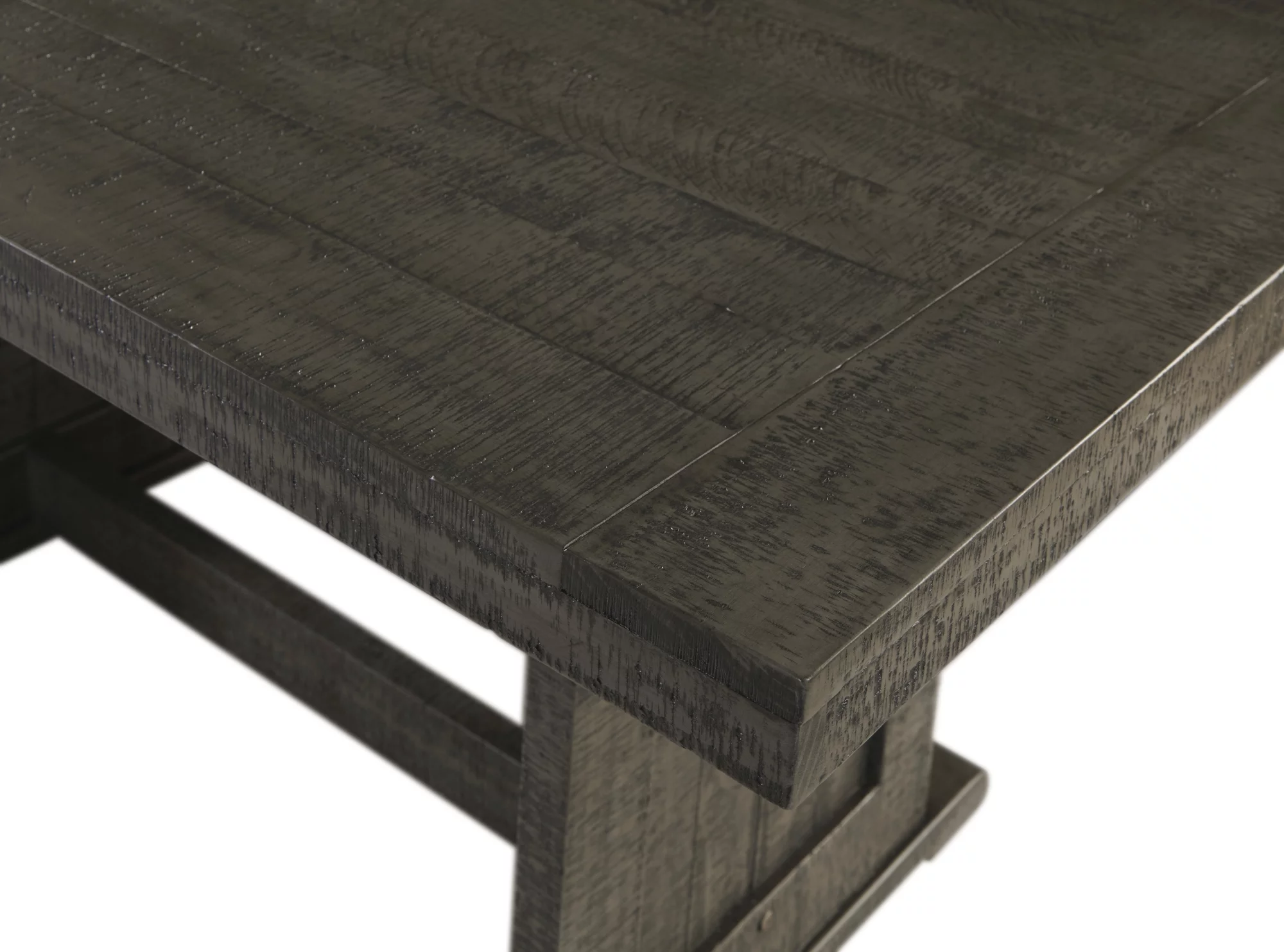 Sunny Dining Nook Table Set in Gray Wood with Kitchen Corner Storage Bench
