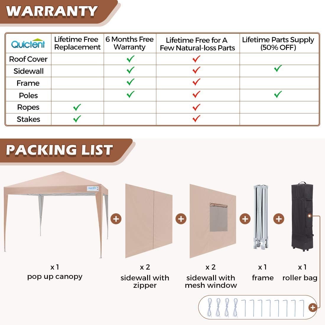 Quictent Upgraded Privacy 8x8 EZ Pop Up Canopy Tent Instant Canopy with 4 Sidewalls, Mesh Windows & Wheeled Bag 100% Waterproof