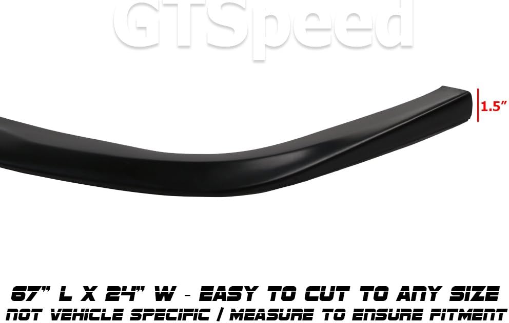[GT-Speed] Compatible/Replacement for CS Style PU Front Bumper Lip Under Panel Flat Splitter, 1997-2004 Chevrolet Chevy Corvette C5 Pack of 2