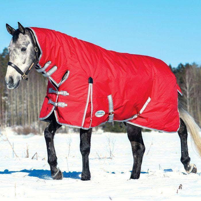 Weatherbeeta ComFiTec Classic Combo Neck Lite - Red/Silver/Navy