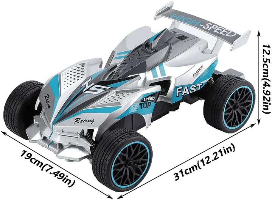 Remote Control Car- Offroad Hobby Rc Racing Car with Colorful Led Lights and Rechargeable Battery 2.4GHz High Speed Rc Cars Electric Toy Car Gift for Boys Girls Kids