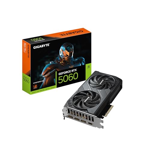 GIGABYTE GeForce RTX 5060 Gaming OC 8G Graphics Card, 8GB 128-bit GDDR7, PCIe 5.0, WINDFORCE Cooling System, GV-N5060GAMING OC-8GD Video Card