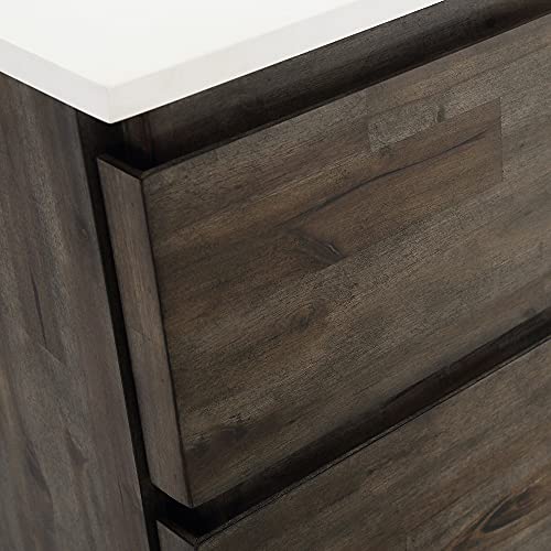 Fresca Formosa 24 Inch Wall Hung Modern Bathroom Vanity - Quartz Countertop & Ceramic Sink Included - Faucet Not Included