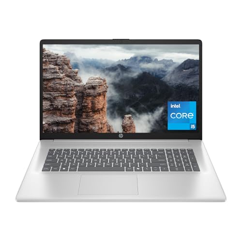 HP 17.3 inch Laptop, FHD Display, Intel Core i5-1334U, 16 GB RAM, 512 GB SSD, Intel Iris Xe Graphics, Windows 11 Home, Natural Silver, 17-cn3399nr