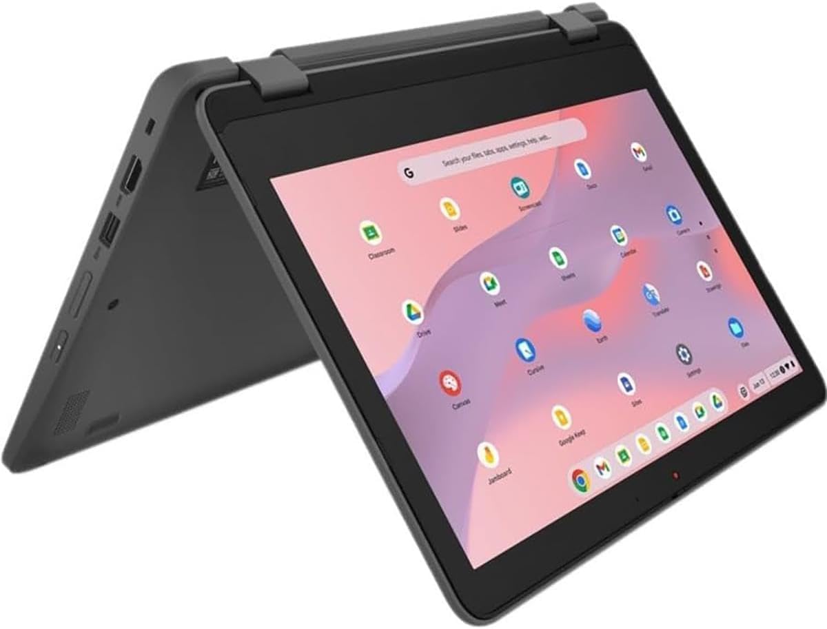 Lenovo 300e Yoga Chromebook Gen 4 82W2000AUS 11.6" Touchscreen Convertible 2 in 1 Chromebook - HD - Octa-core - 4 GB - 32 GB Flash Memory - Graphite Gray