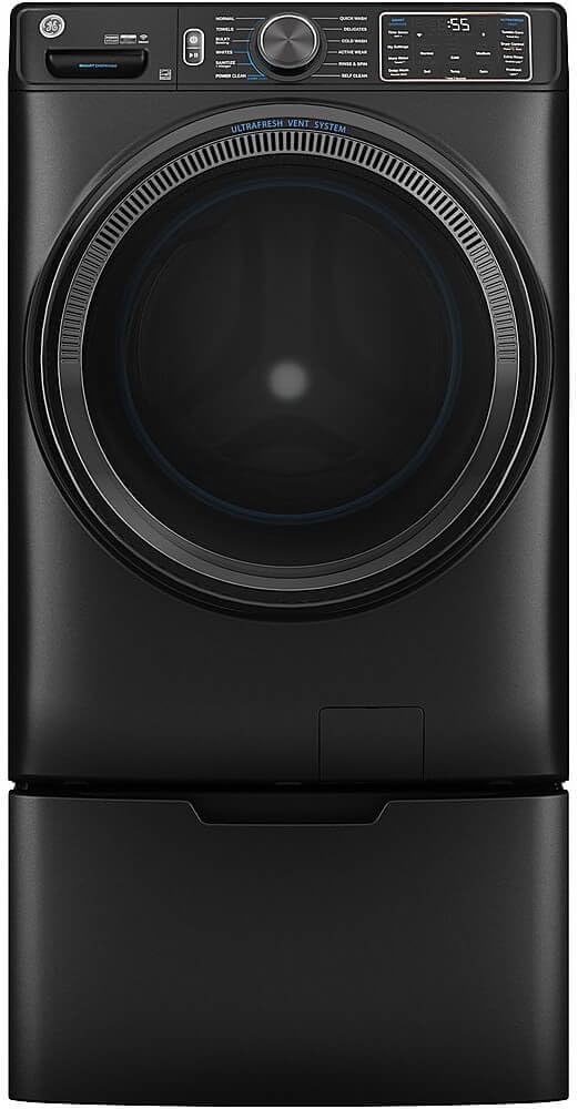 GE 5.0 Cu. Ft. Capacity Diamond Grey Smart Front Load Energy Star Steam Washer with SmartDispense UltraFresh Vent System with OdorBlock