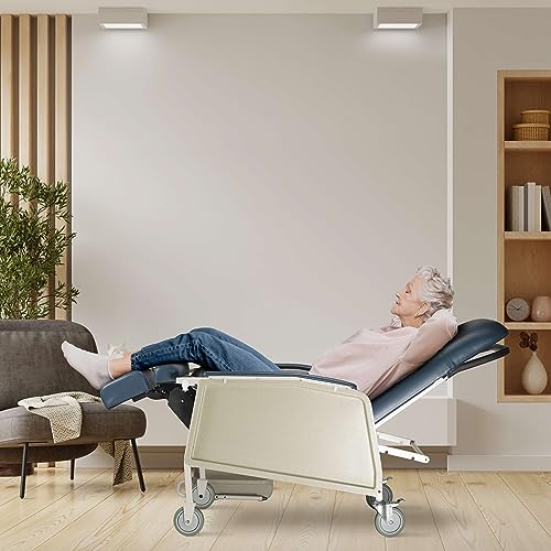Medical Recliner Chairs for Elderly - Standard Geri Chair Recliner with Wheels, Tray, and Elevating Legrests for Seniors