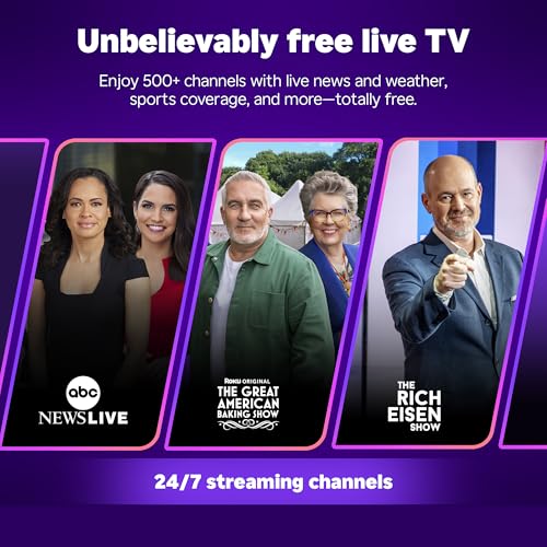Roku Smart TV 2025 – 40-Inch Select Series, 1080p Full HD TV – RokuTV with Voice Remote – Flat Screen LED Television with Wi-Fi for Streaming Live Local News, Sports, Family Entertainment