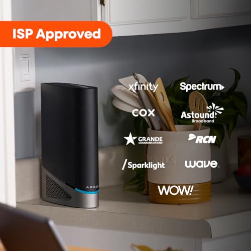 ARRIS (SB8200) - Cable Modem - Fast DOCSIS 3.1 32x8 Gigabit Cable Modem , Approved for Comcast Xfinity, Cox, Charter Spectrum, & more | 1 Gbps Max Internet Speed, 4 OFDM Channels - (No Built-in Wifi)