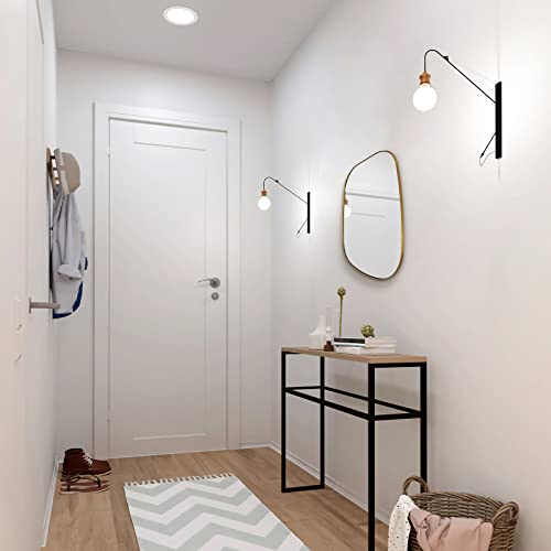 ANDY STAR Irregular Mirror Asymmetrical Mirror for Wall 24x36” Brushed Gold Bathroom Mirror, Modern Wall Mirror for Living Room Bathroom Vanity Framed Mirror Wavy Mirror 1” Deep Set Design