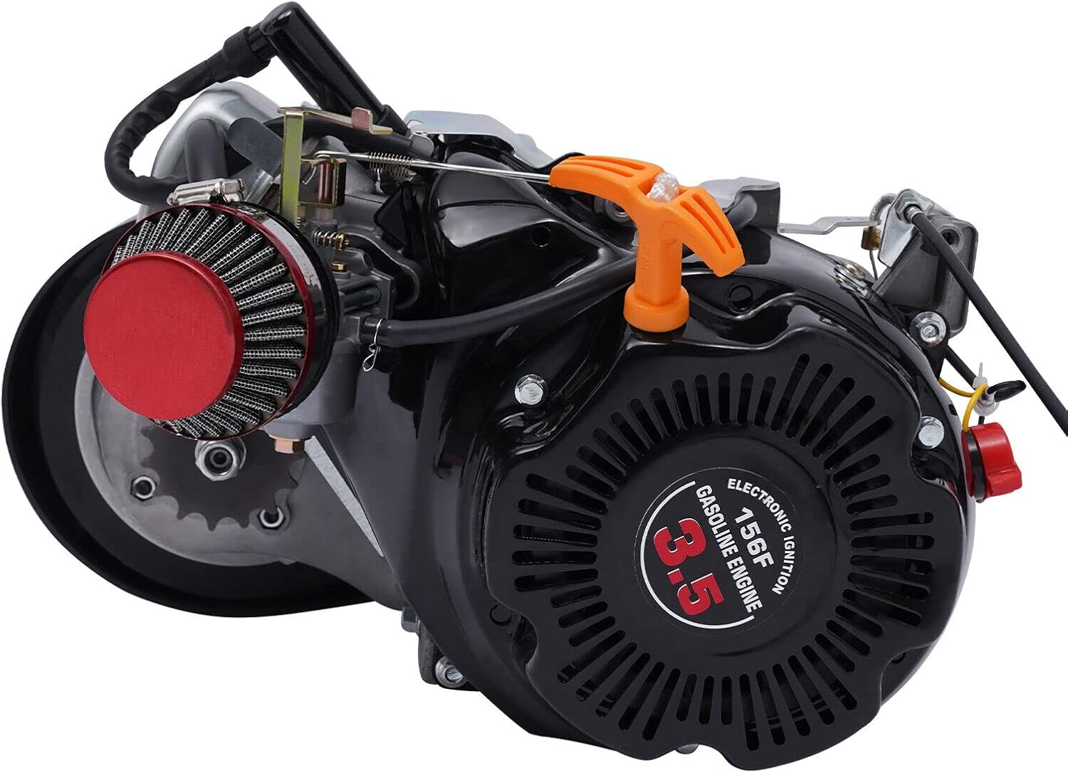 TFCFL 4 Stroke 100cc Single Cylinder Motor Engine Gas Motorized Bicycle DIY Kit 3HP 100CC 3HP Motorized Bicycle Engine 4 Stroke Gas Petrol Bike Modified Kit 3600rpm Adult Electric Bicycles