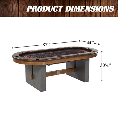 Barrington Poker Multiple Styles Folding Poker Table & Poker Table Top/Dining Table Collection, Durable Padded Rail Tables with Felt Playing Surface, Perfect for Texas Holdem Games