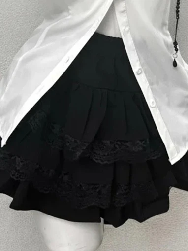 ’Scholar Chic'Vintage-Style Shirt, Vest & Mini Skirt Three-Piece Set