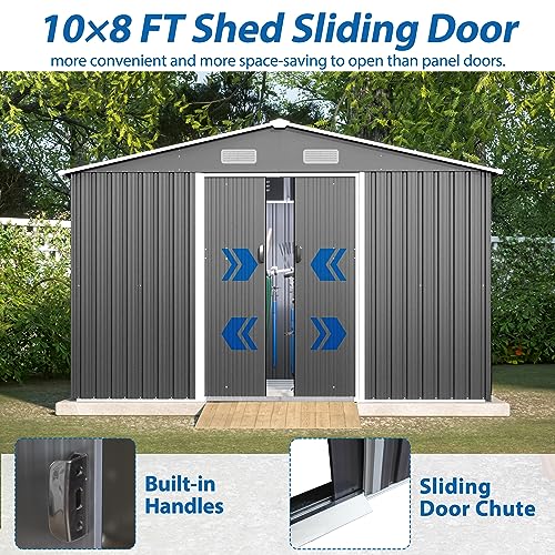 6x4 Ft Outdoor Storage Shed, Heavy-Duty All-Weather Tool Shed with Lockable Doors, Durable Resin Construction for, Patio & Backyard Organization Black