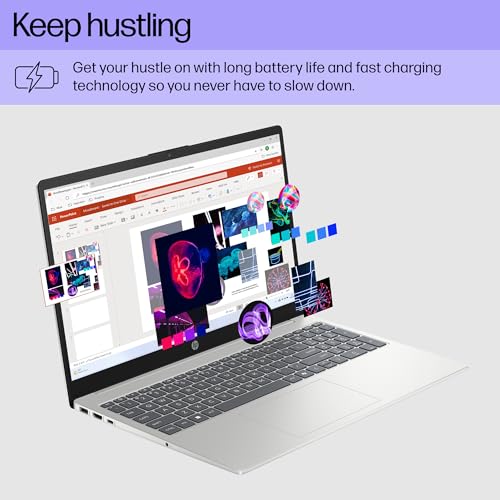 HP 15.6 inch Laptop, HD Touchscreen Display, AMD Ryzen 5 7520U, 8 GB RAM, 512 GB SSD, AMD Radeon Graphics, Windows 11 Home, Natural Silver, 15-fc0499nr