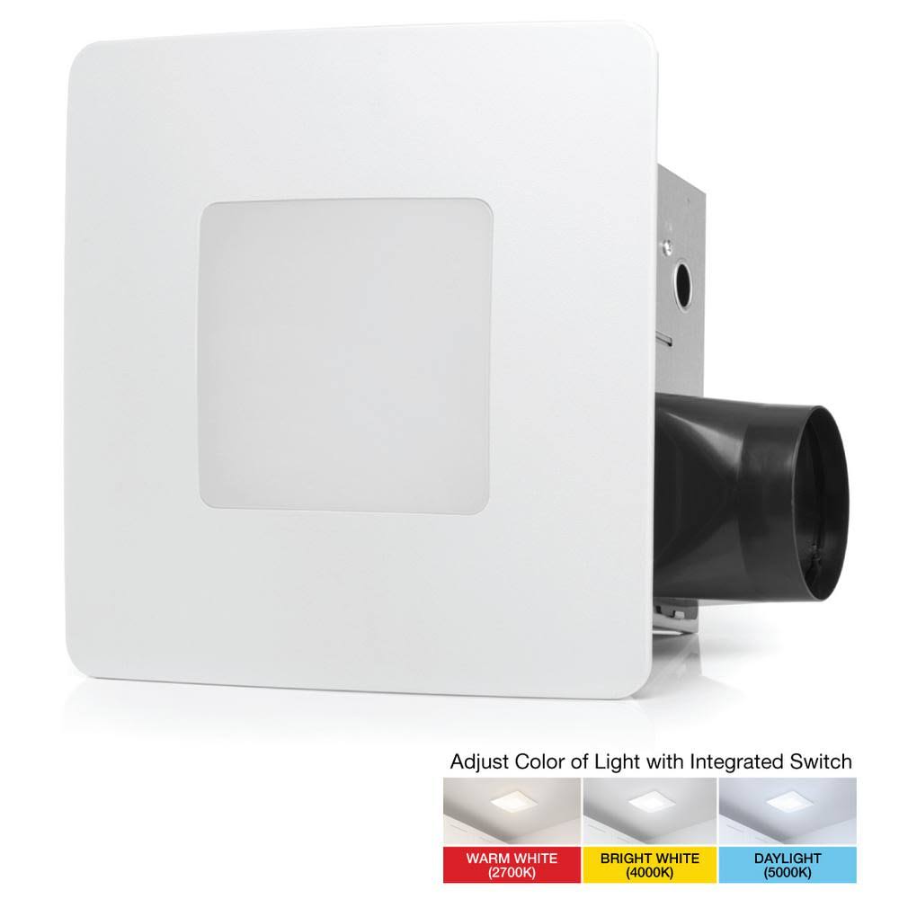 Revent 110 CFM Easy Installation Bathroom Exhaust Fan with LED Lighting