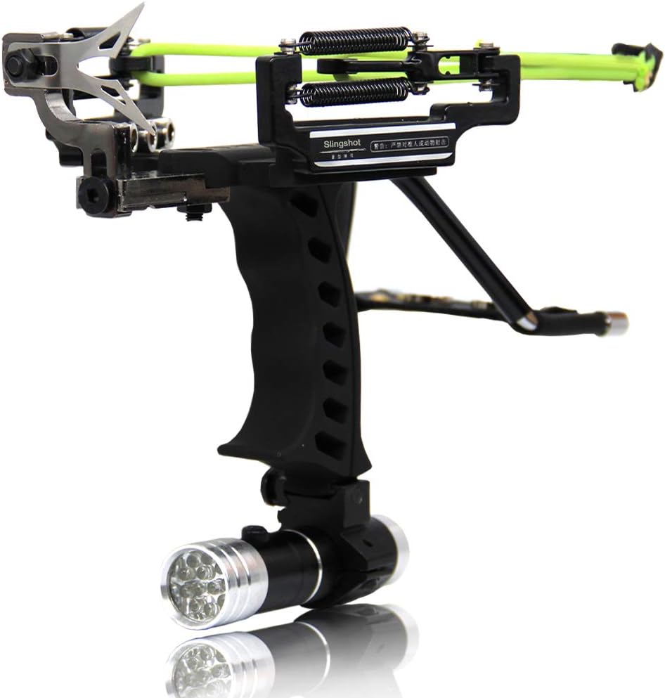 COOY Slingshot,Wrist Sling Rocket Professional Hunting Slingshot with Heavy Duty Launching Bands, High Velocity Catapult ��