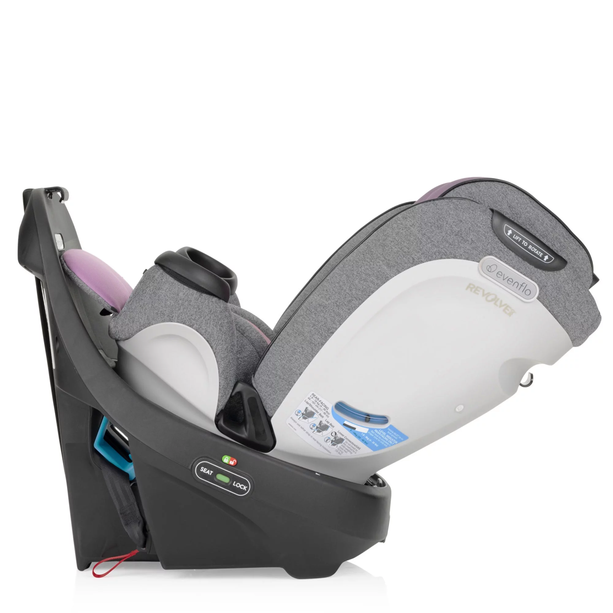 Evenflo GOLD Revolve360 Rotational All-In-One Convertible Baby Car Seat (Opal Pink)