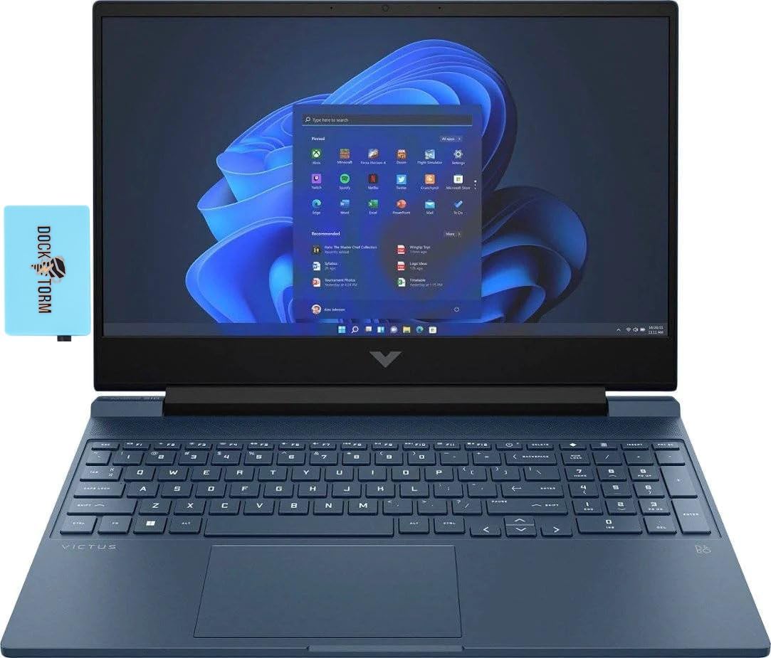 HP Victus 15.6" 144 Hz IPS FHD Gaming Laptop (8-Core Intel i5-13420H, GeForce RTX 3050 6GB, 32GB RAM, 512GB PCIe SSD, Backlit KYB, WiFi 6, BT 5.2, Webcam, SD Reader, Win 11 Home) Bundle with DKZ