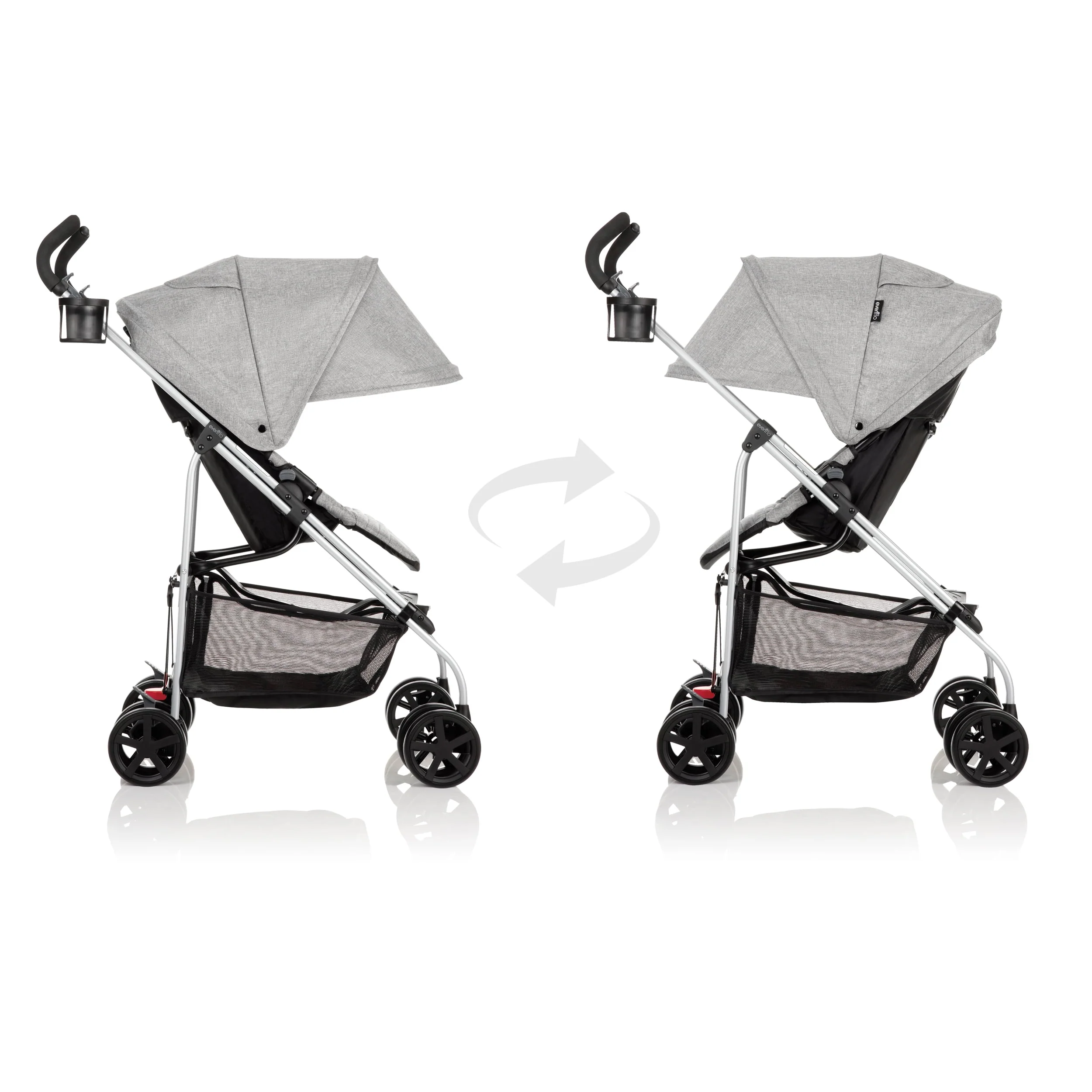 Evenflo Reversi Lightweight Reversible Stroller (Altair Black), Unisex