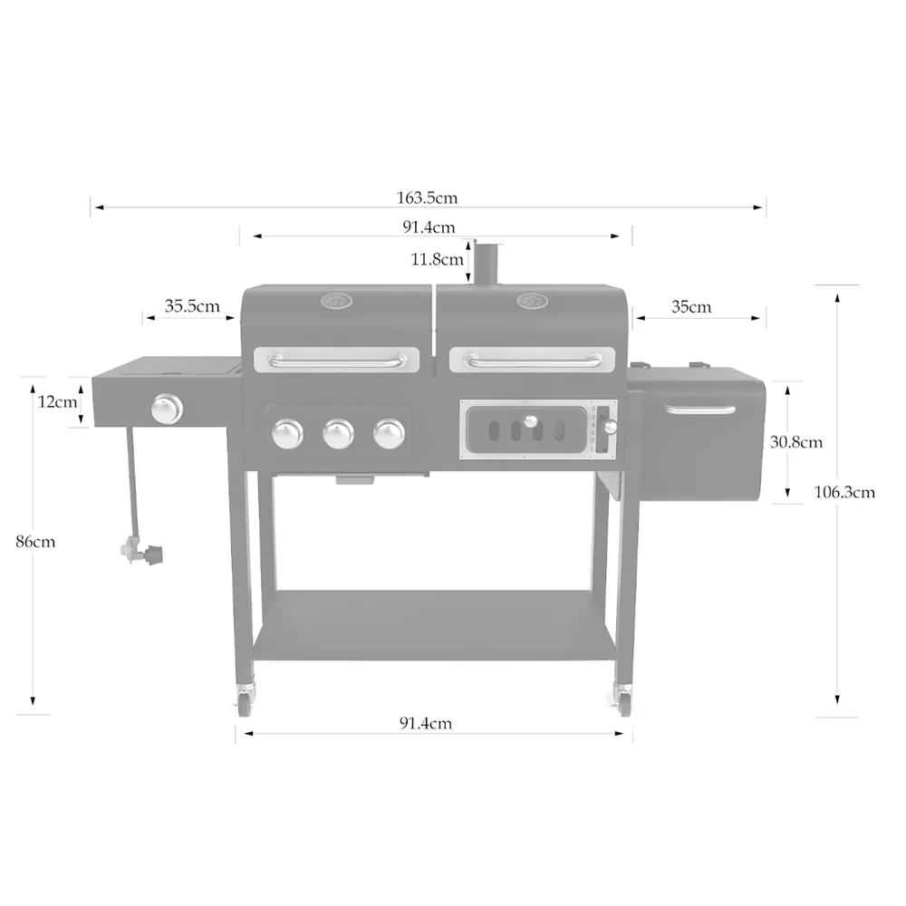 HERO DUO Smoker-Grill-Kombi