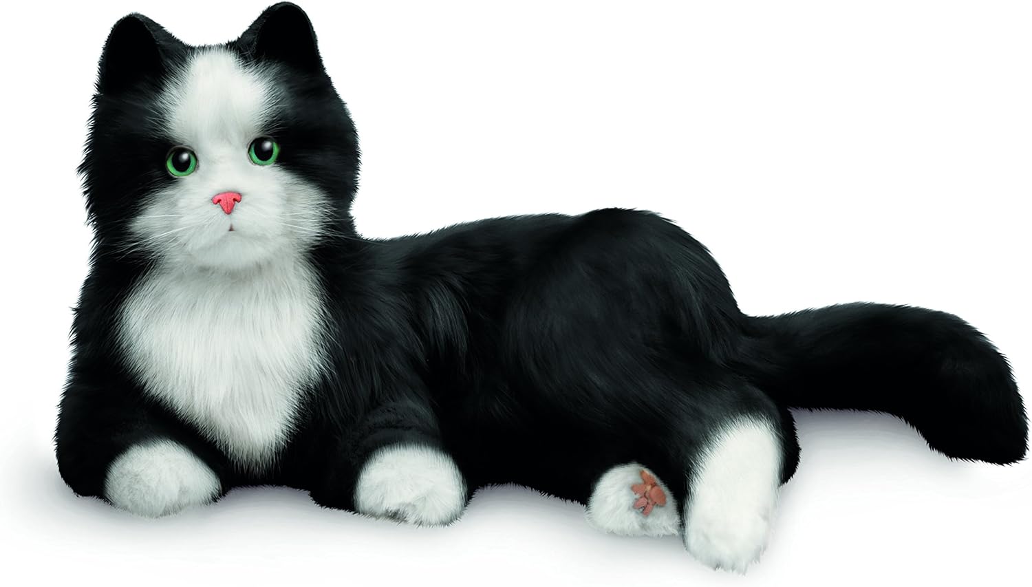 JOY FOR ALL - Silver Cat with White Mitts - Interactive Companion Pets - Realistic & Lifelike
