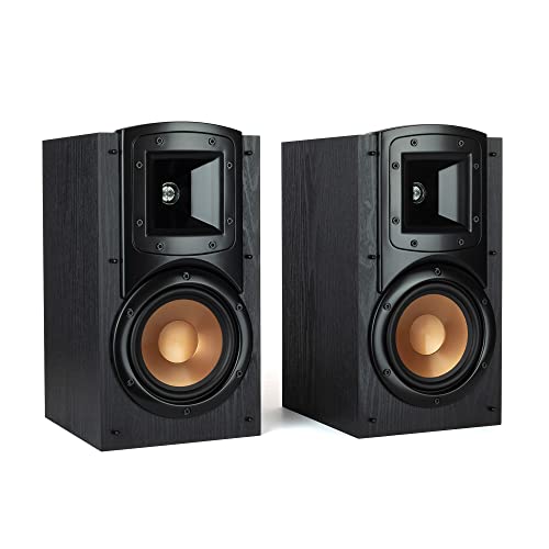 Klipsch B-200-BLACK Synergy Black Label Bookshelf Speakers with a C-200-BLACK Center Channel Speaker and a SUB-120-BLACK Subwoofer Speaker (2020)