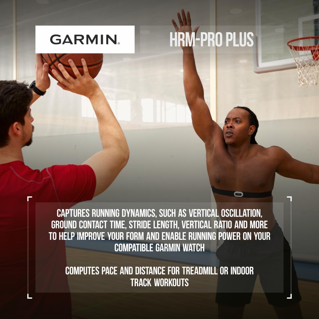 Wearable4U - Garmin HRM-Pro Plus Premium Chest Strap Heart Rate Monitor, Captures Running Dynamics with E-Bank Bundle