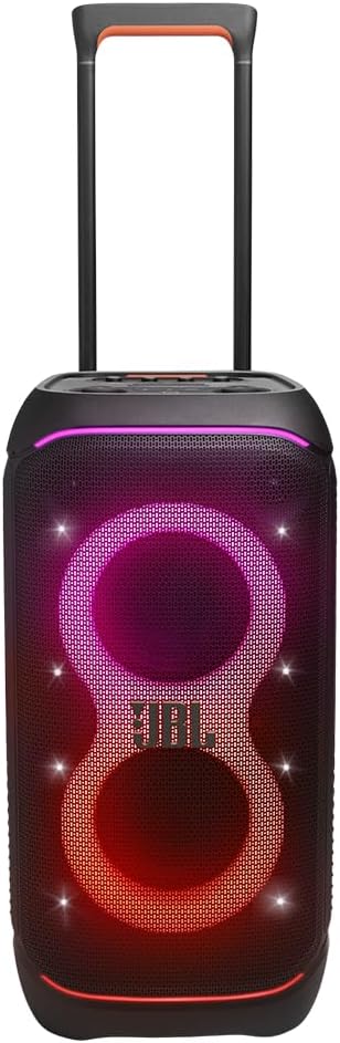 JBL PARTYBOX Stage 320 Portable Party Speaker Bundle with gSport Cargo Sleeve (Black)
