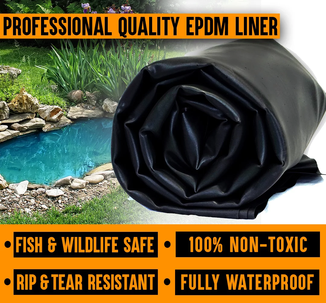LIFEGUARD POND LINER 25 ft. x 25 ft. 45 Mil EPDM Rubber - LG25X25-45