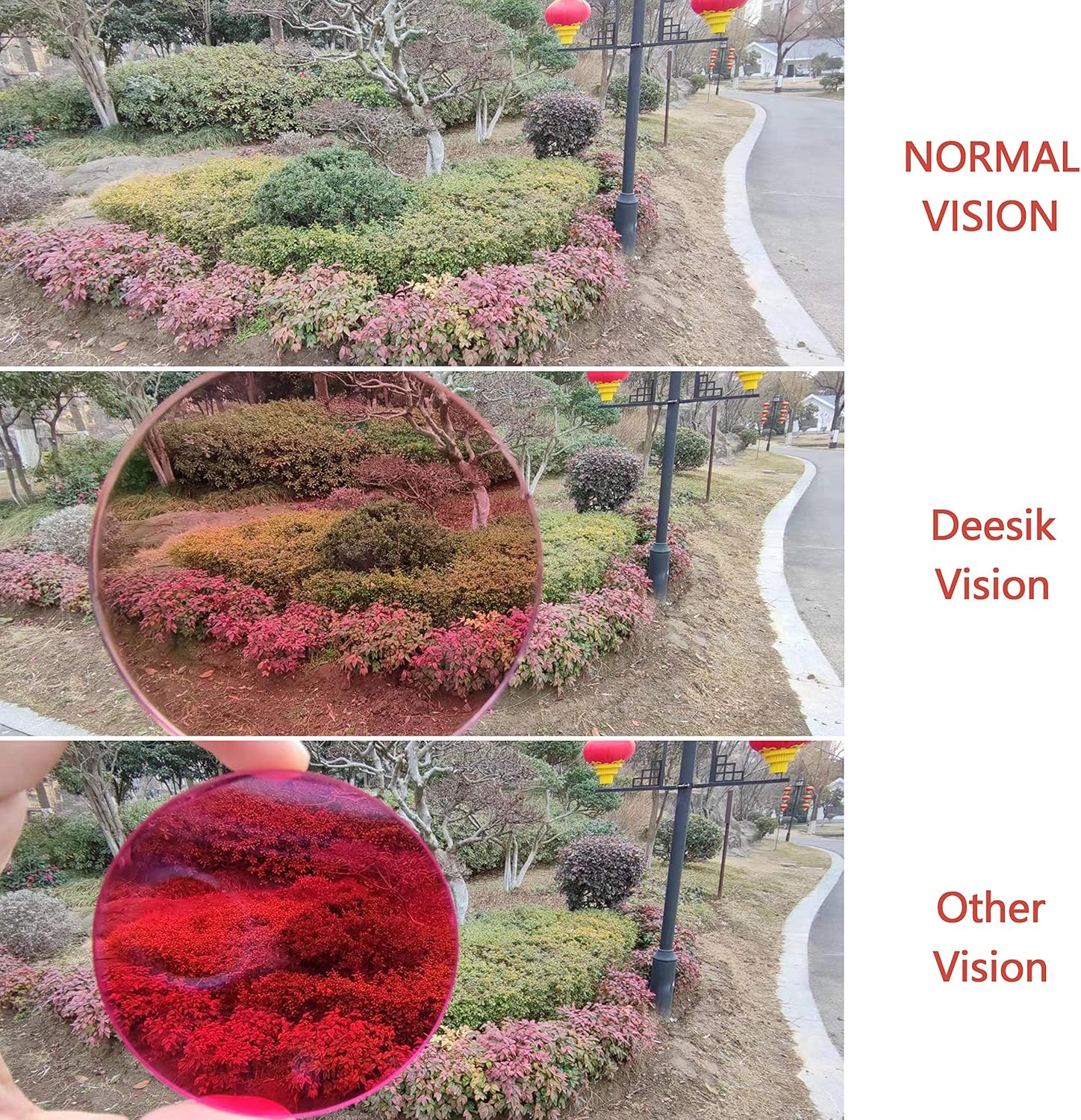 2 Pack Color Blind Glasses for Men - 1 pcs can readable Color Blind Pictures - 1 pcs is are Enhanced-Premium High Contrast Colorblind Glasses