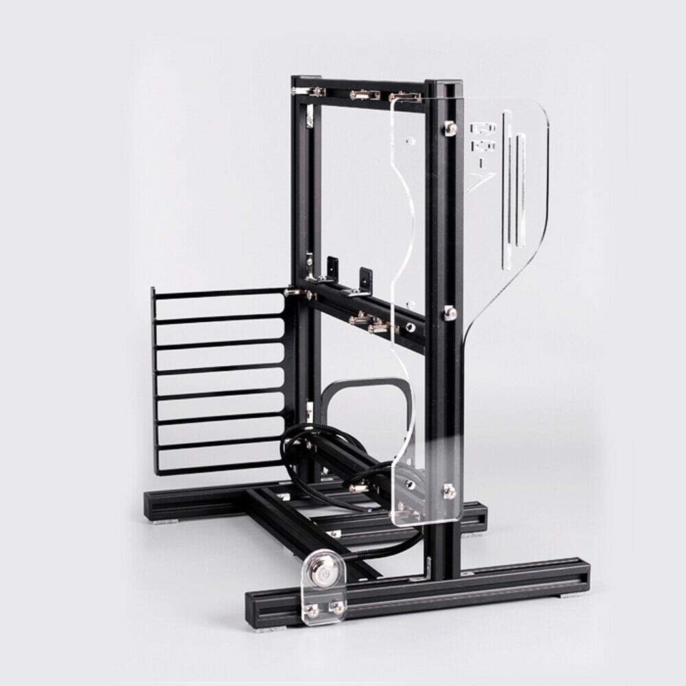 ITX (17 x 17cm) ATX MATX PC Motherboard Case Frame, Open Bare Metal Air Water Cooling Fan Stand Chassic Test Bench Vertical Rack Computer Board Overclocking Heat Dissipation(Vertical Black)