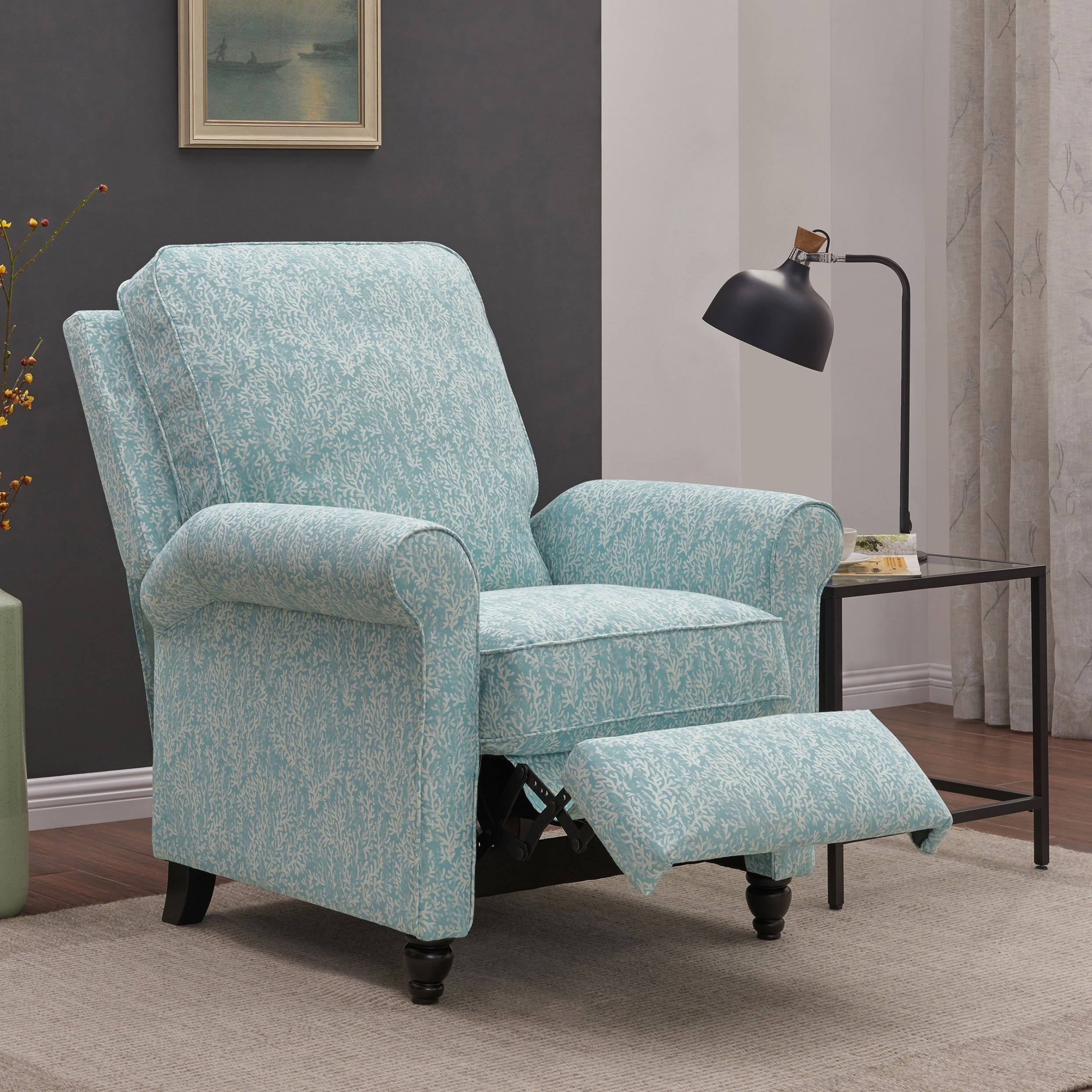 ProLounger Push Back Recliner Chair in Warm Multi Floral - Warm Floral Pod