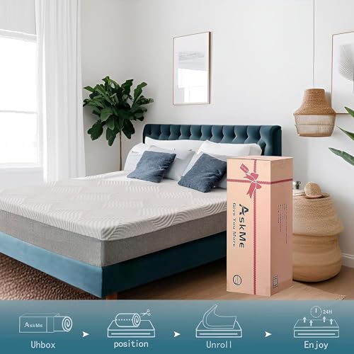 Twin Mattress 6 Inch Memory Foam Mattress Bed in a Box,Mediumu Firm Cooling Gel Green Tea Twin Size Mattress with Breathable Soft Fabric Cover CertiPUR-US colchones twin Pressure Relief