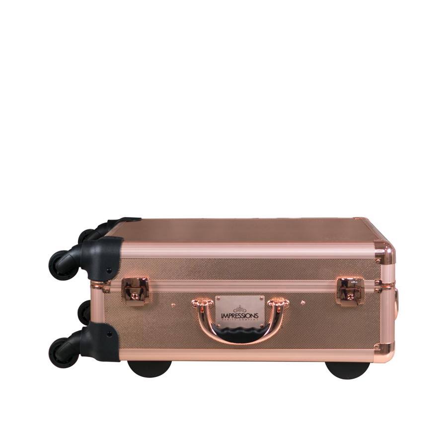 SlayCase XL Vanity Travel Train Case in Rose Gold Bling
