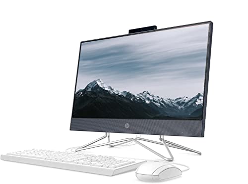 HP 2022 Newest AIO Desktop, 21.5" FHD Display, Intel Celeron G5905T Processor, 12GB RAM, 256GB PCIe SSD, Webcam, DVD-RW, Wi-Fi, HDMI, Bluetooth, Wired KB and Mouse, Windows 11 Home, Blue