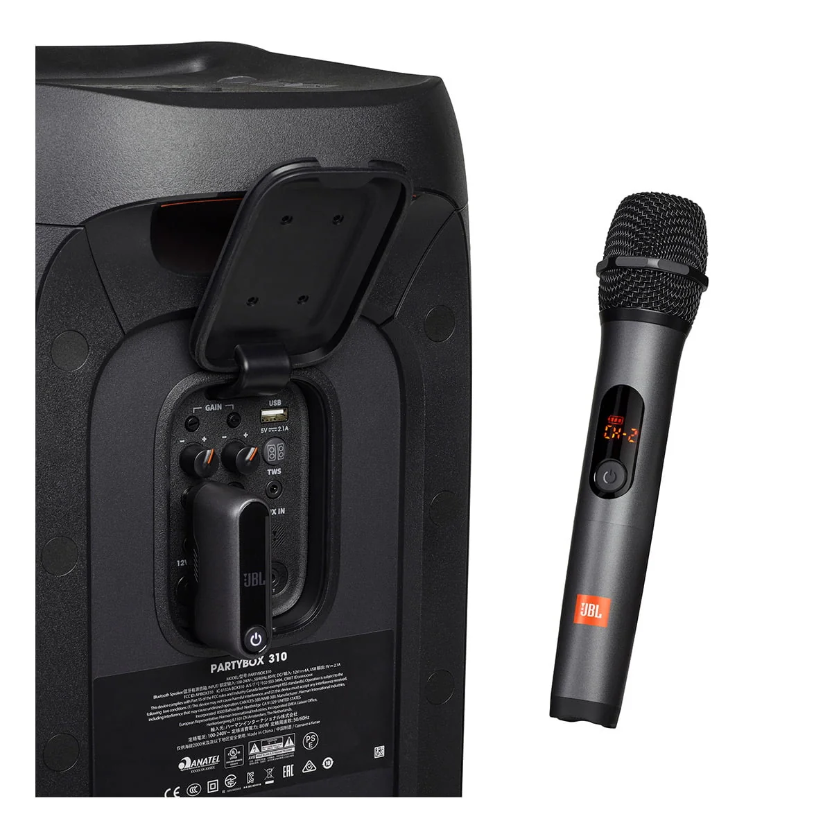 JBL Wireless Microphone Set Wireless Two Microphone System, Black