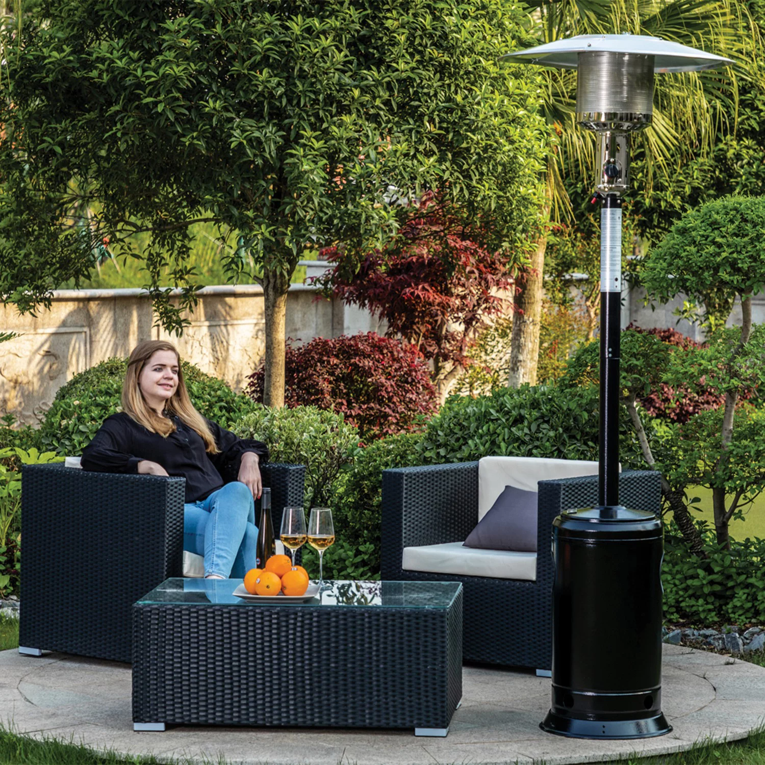 Legacy Heating CAPH-7-S Standing Propane Patio Heater (Hammered Black)