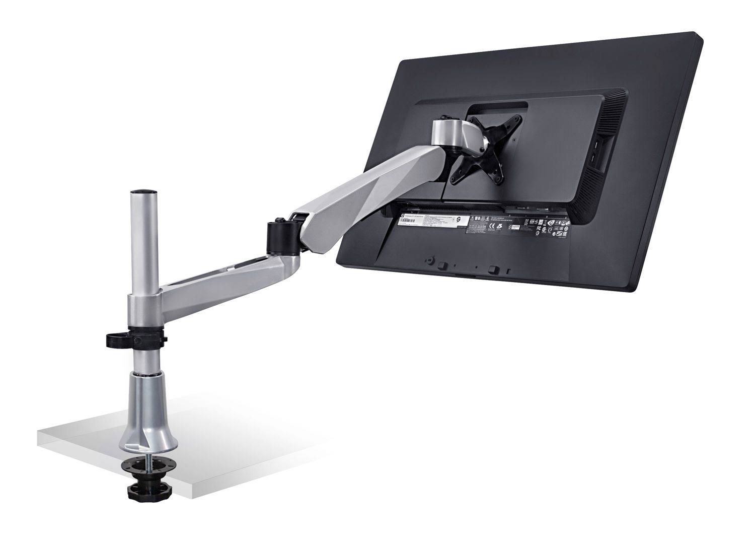 Mount-It Single LCD Monitor Desk Mount, Height Adjustable, Full Motion, Silver