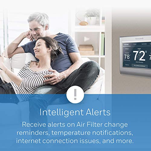 Honeywell Home RTH9585WF Wi-Fi Smart Color Thermostat, 7 Day Programmable, Touch Screen, Energy Star, Alexa Ready, C-Wire Required, Not Compatible with Line Volt Heating Gray