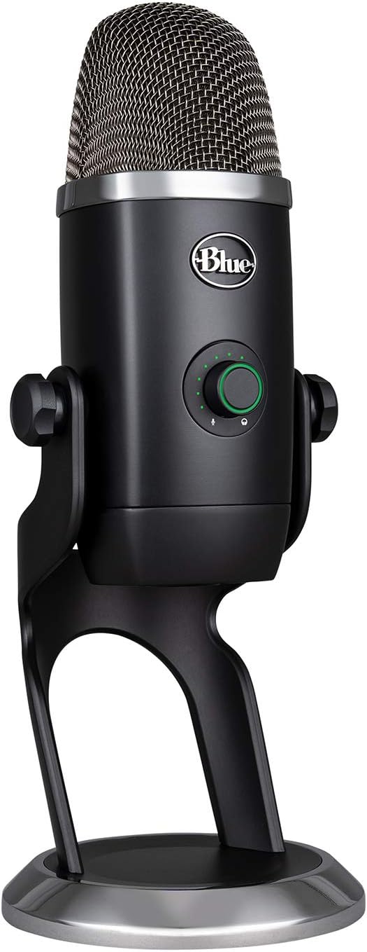 Blue Yeti X Professional Condenser USB Microphone with High-Res Metering, LED Lighting & Blue VO!CE effects for Gaming, Streaming & Podcasting on PC & Mac
