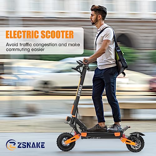 Electric Scooter for Adults High Power 2800W/5600W Dual Motors Top Speed 32/52 MPH, 60V 15/30Ah Battery 35/60 Miles Range 11" Off-Road Tire Sport E-Scooter with Seat
