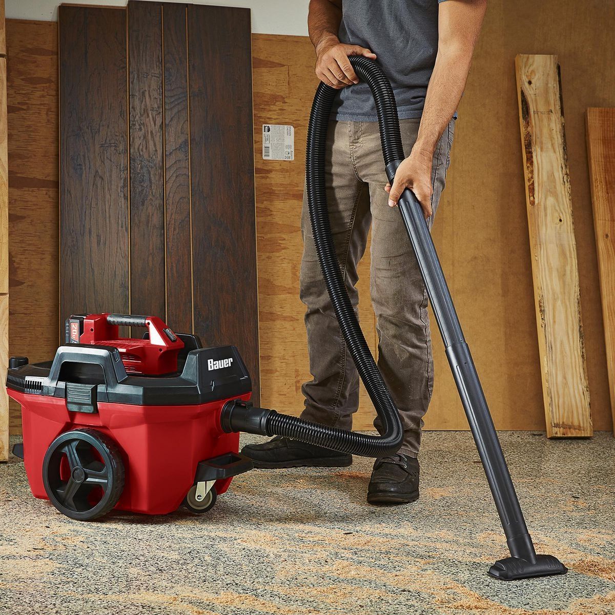 BAUER 20V Cordless 7 Gallon Wet/Dry Vacuum 窶・Tool Only