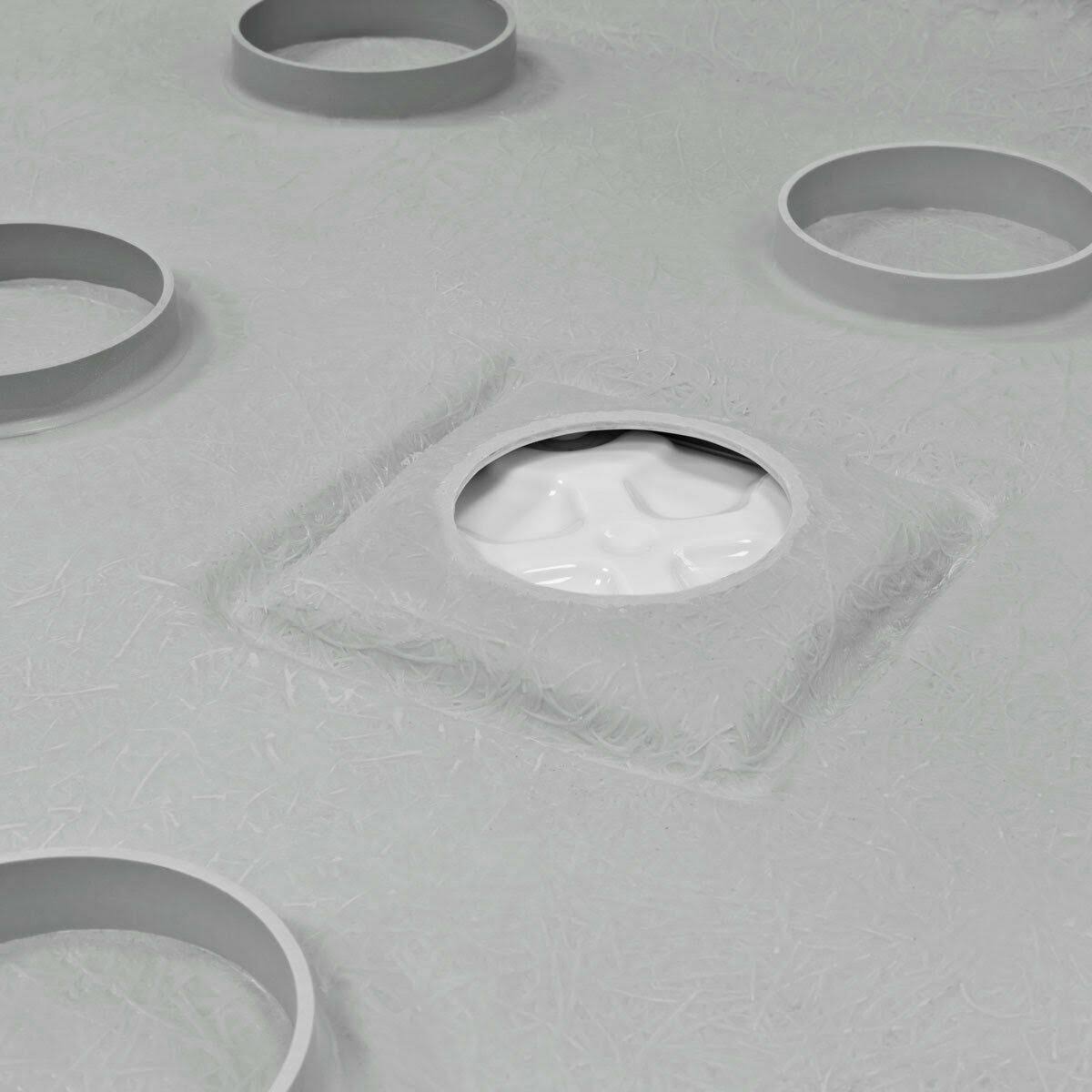 LessCare 60 x 32 Right Double Threshold Shower Pan Base Wall Corner Left Drain
