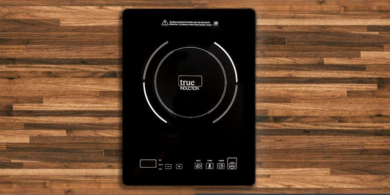 True Induction TI-1B Single Burner Counter Inset Energy Efficient Induction Cooktop, Black