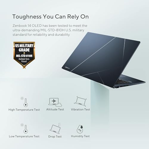 Asus ZenBook 14 14X OLED 14.5/inch QHD+(2880x1800)120HzTouchscreen(Intel 13th Gen i5-13500H(Beat i7-1250U),8GB RAM,512GB SSD)Business Laptop,NumberPad,Backlit,Webcam,IST HDMI,Win 11 Home Inkwell Gray