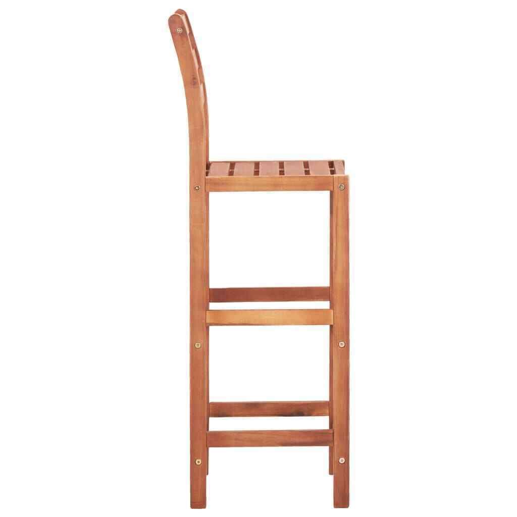 vidaXL Bar Stools 2 Pcs Solid Acacia Wood